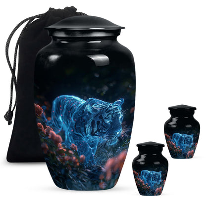 Personalized Tiger Keepsake Urn for Human Ashes - 10-inch, 200 cu in - Yatskia