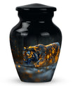 Hunger Tiger Black Cremation Urn - Urns For Human Ashes Large Adult