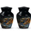 Hunger Tiger Black Cremation Urn - Urns For Human Ashes Large Adult