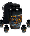 Hunger Tiger Black Cremation Urn - Urns For Human Ashes Large Adult