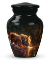 Black Tiger Cremation Urn with Artistic Design - Unique Urn for Ashes