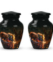 Black Tiger Cremation Urn with Artistic Design - Unique Urn for Ashes