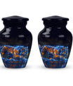 Blue Tiger Design Cremation Urn - Large Urns For Female & Male