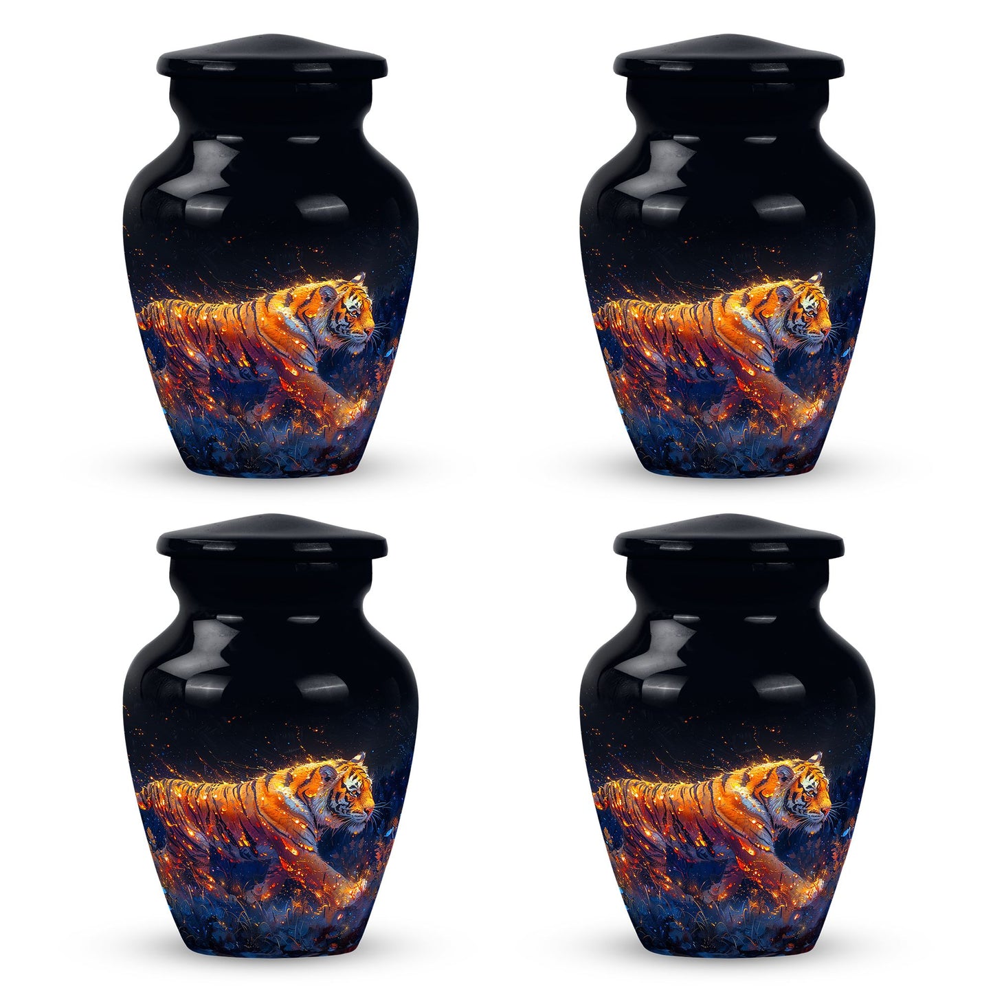 Personalized Tiger Cremation Urn for Mom - 10-inch, 200 cu in - Yatskia