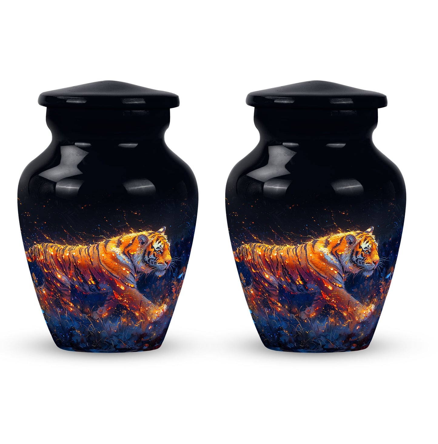 Personalized Tiger Cremation Urn for Mom - 10-inch, 200 cu in - Yatskia