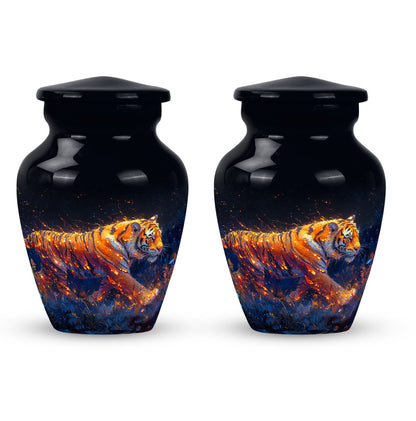 Personalized Tiger Cremation Urn for Mom - 10-inch, 200 cu in - Yatskia