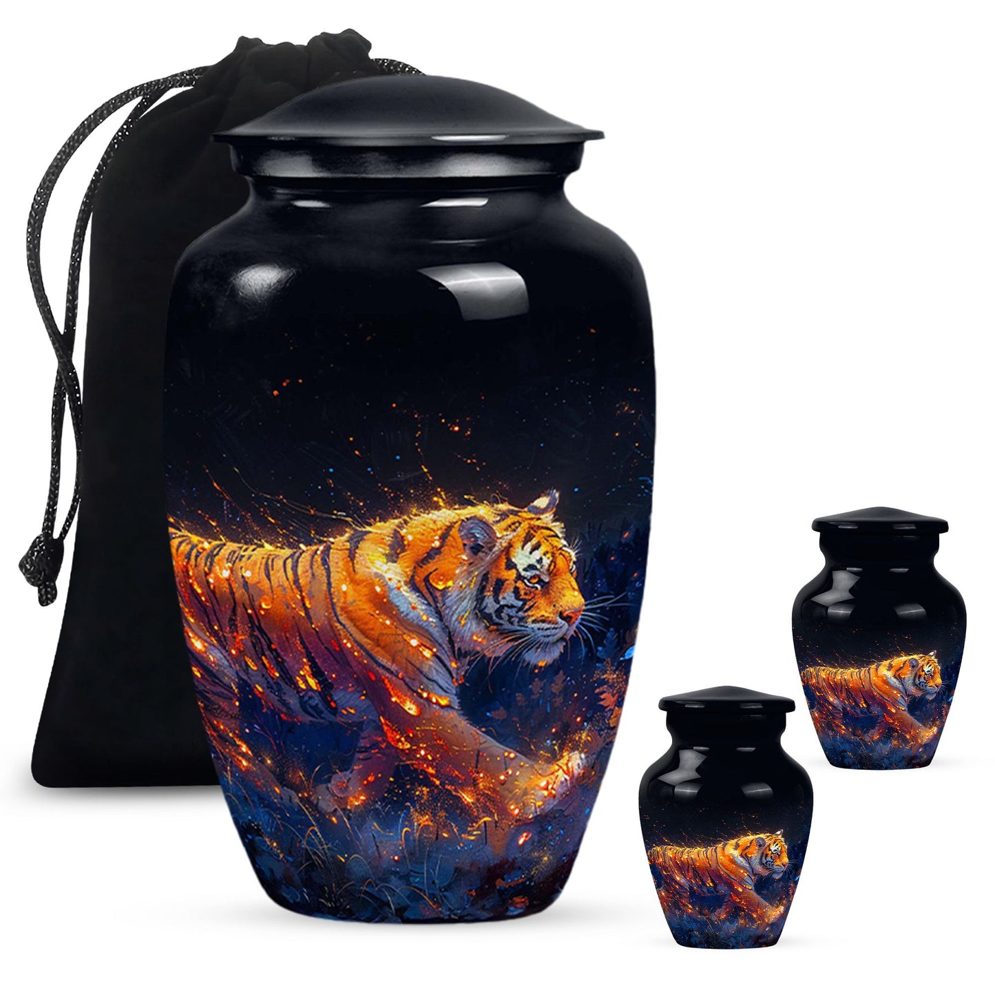 Personalized Tiger Cremation Urn for Mom - 10-inch, 200 cu in - Yatskia