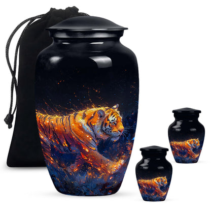 Personalized Tiger Cremation Urn for Mom - 10-inch, 200 cu in - Yatskia