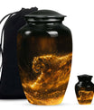 Golden Tiger Burial Urn for Ashes – Elegant Memorial Urn For Dad & Mom
