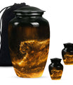 Golden Tiger Burial Urn for Ashes – Elegant Memorial Urn For Dad & Mom