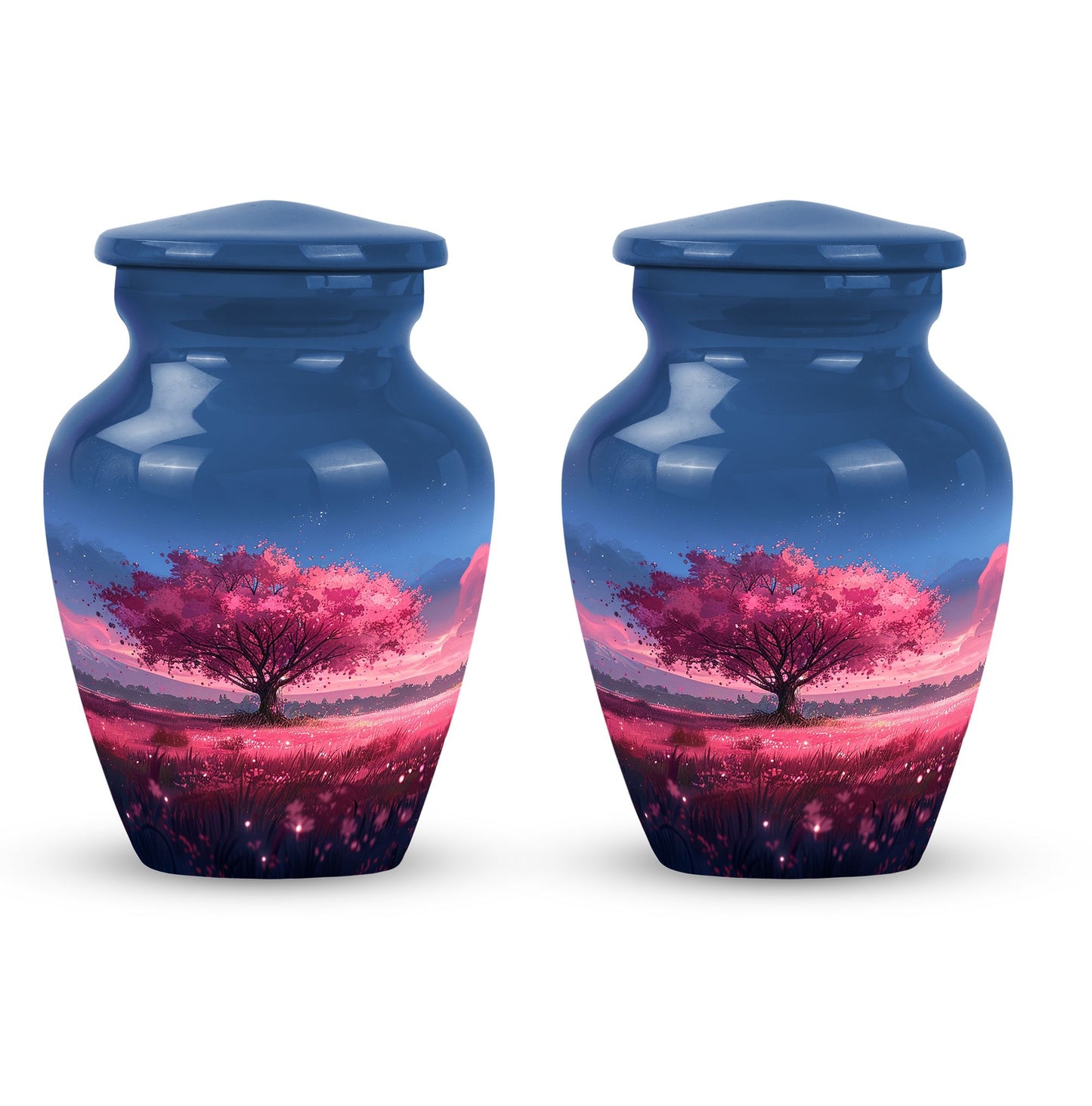 Pink Personalized Tree of Life Cremation Urn for Human Ashes - 10-inch, 200 cu in - Yatskia