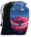 Tree of Life Urn for Human Ashes - Pink Cherry Blossom Design