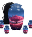 Tree of Life Urn for Human Ashes - Pink Cherry Blossom Design