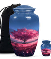 Tree of Life Urn for Human Ashes - Pink Cherry Blossom Design