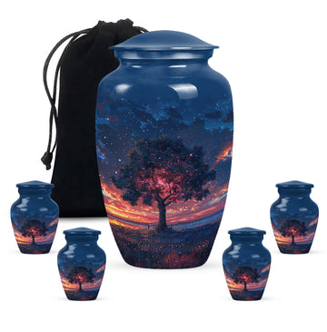 Large Urn With 4 Keepsake Urn