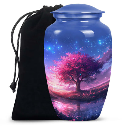 Pink Personalized Pink Cremation Urn for Women - 10-inch, 200 cu in - Yatskia