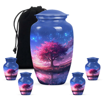 Large Urn With 4 Keepsake Urn