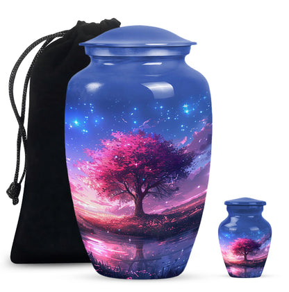 Pink Personalized Pink Cremation Urn for Women - 10-inch, 200 cu in - Yatskia