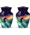 Surfing Man In Ocean - Decorative Unique Urn For Ashes Adult Male