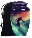 Surfing Man In Ocean - Decorative Unique Urn For Ashes Adult Male