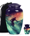 Surfing Man In Ocean - Decorative Unique Urn For Ashes Adult Male