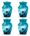 Midnight Surf Odyssey - Large Urn Memorial, Funeral Cremation Urn