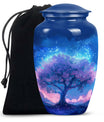Tree of Life Burial Urn – Beautiful Artistic Blue Urn For Funeral Ashes