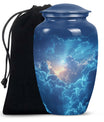 Beautiful Blue Sky and Sun Urn - Unique Urns For Human Ashes