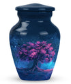 Night Pink Tree Cremation Urn - Beautiful Night Sky Burial Urn For Women