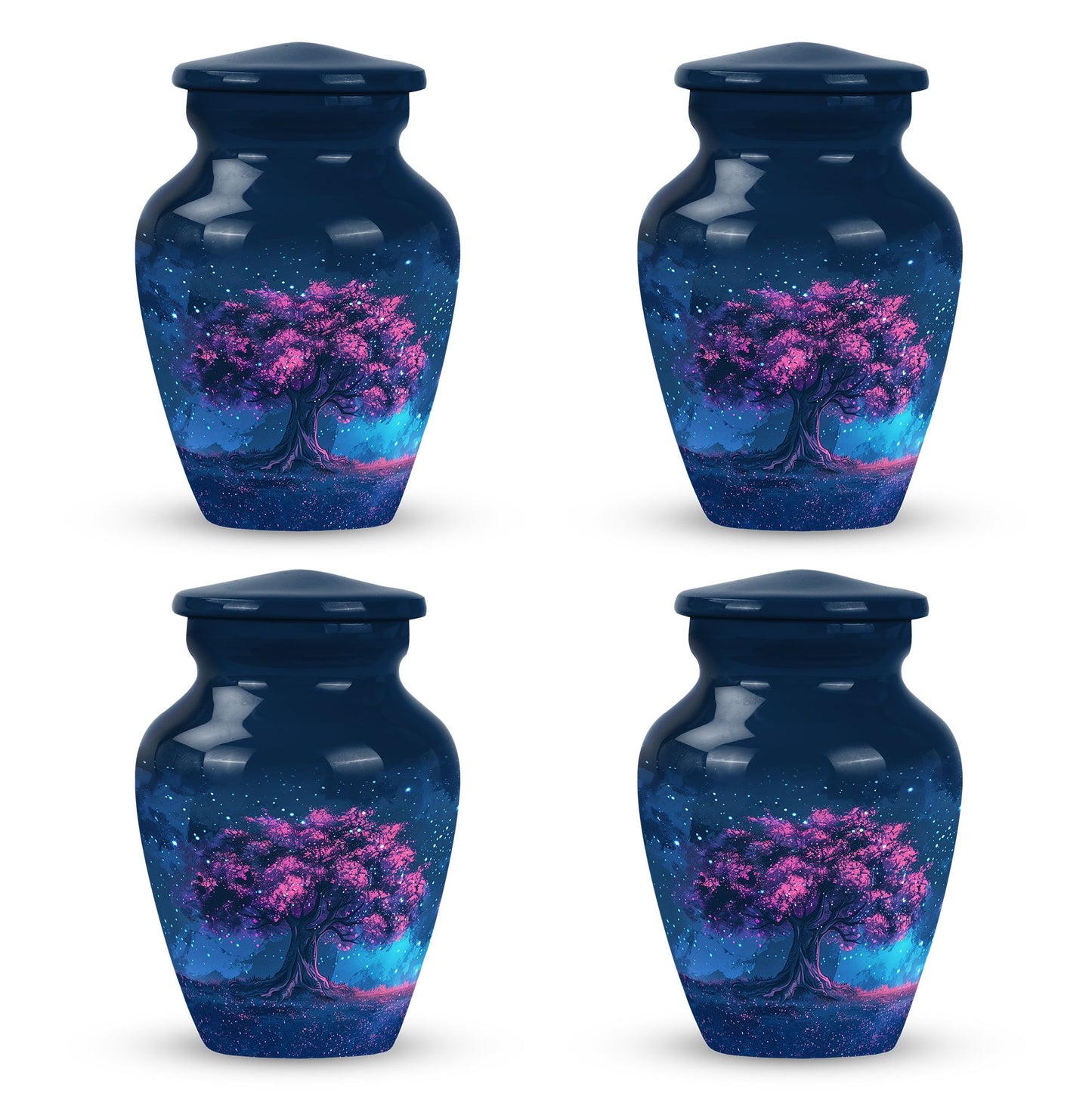 Pink Personalized Star Cremation Urn for Women - 10-inch, 200 cu in - Yatskia