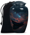 Boat Night Sky Urn – Celestial Vessel Design for Memorial Keepsakes