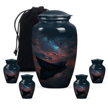 Large Urn With 4 Keepsake Urn