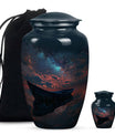 Boat Night Sky Urn – Celestial Vessel Design for Memorial Keepsakes