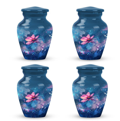 Pink Personalized Flower Cremation Urn for Women - 10-inch, 200 cu in - Yatskia