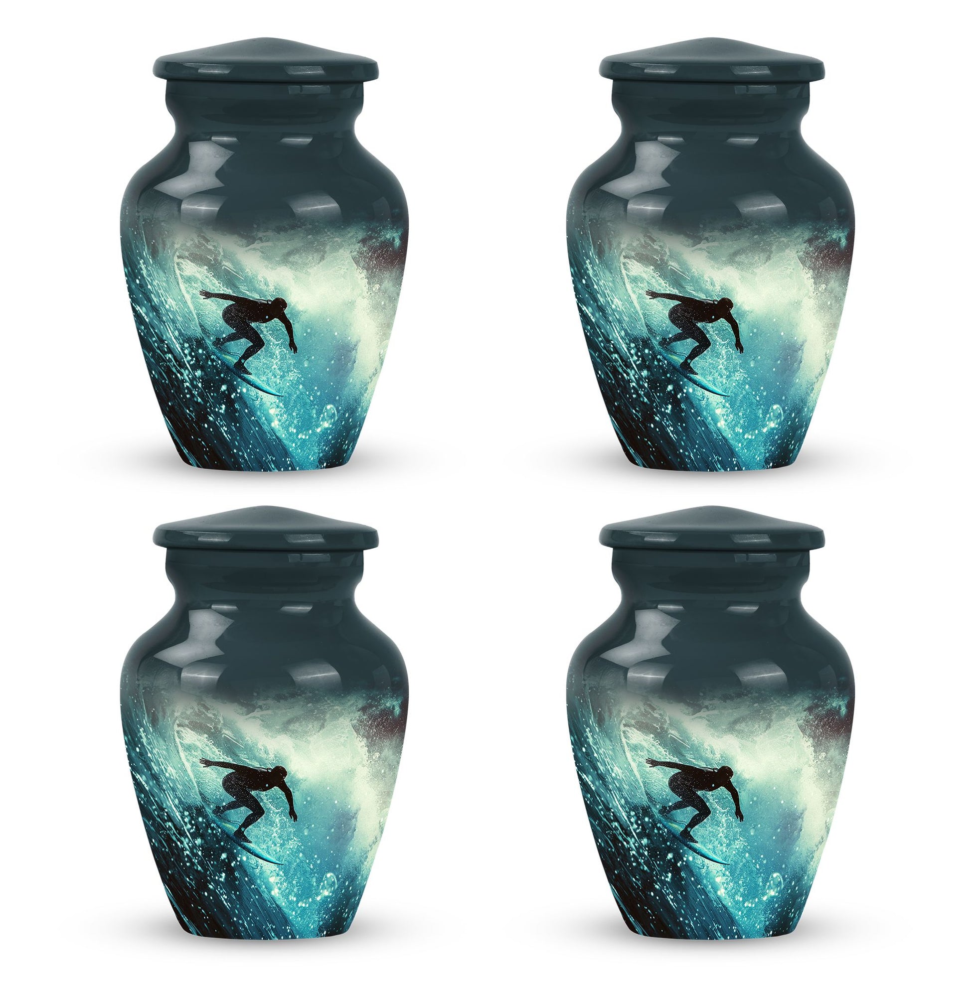 Surfer-Ocean Themed Cremation Urn - Urns For Ashes Large
