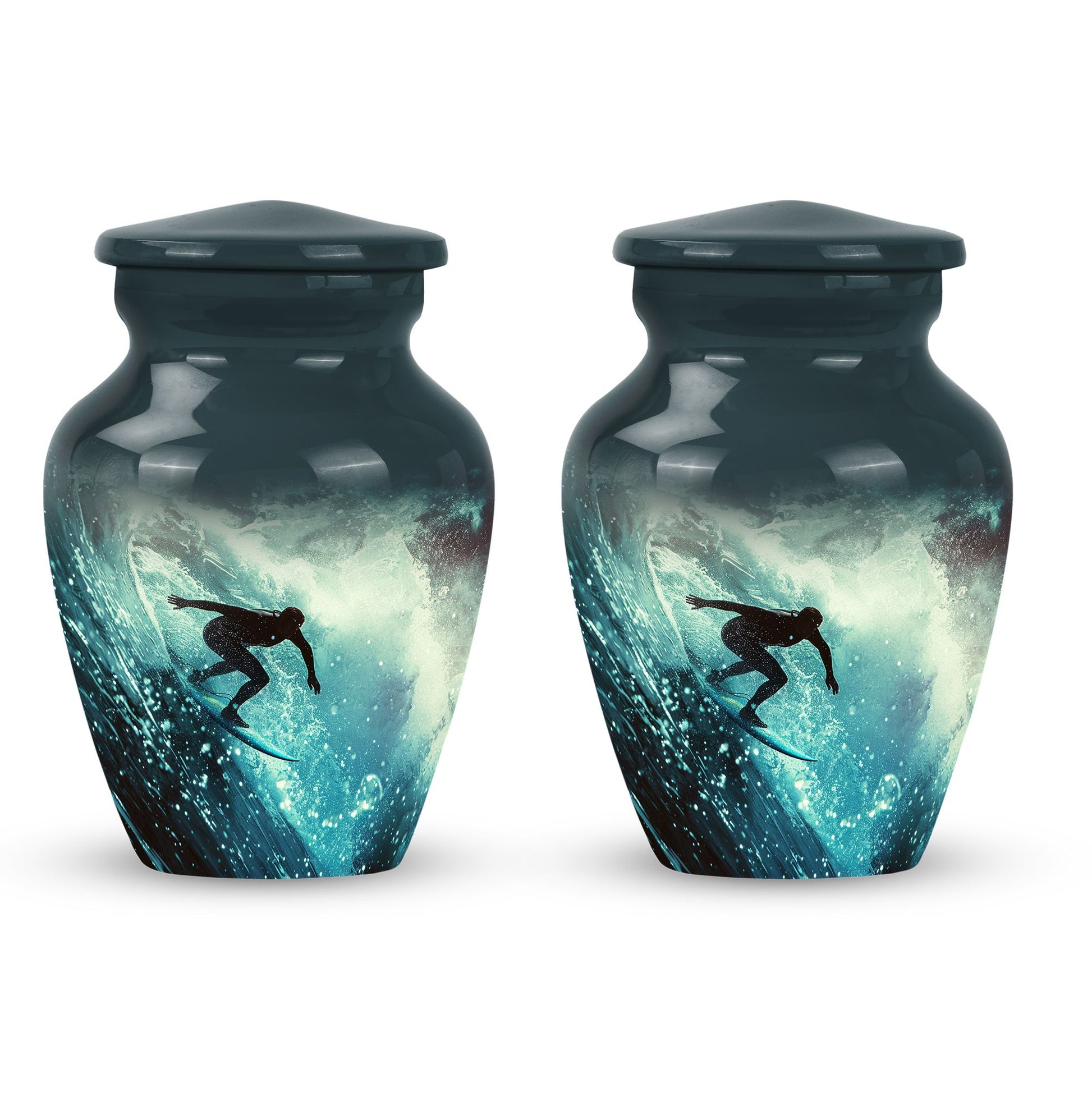 Surfer-Ocean Themed Cremation Urn - Urns For Ashes Large
