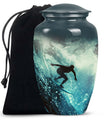 Surfer-Ocean Themed Cremation Urn - Urns For Ashes Large