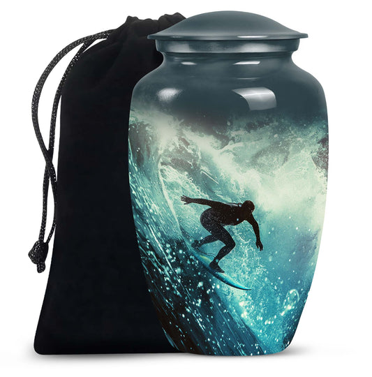 Surfer-Ocean Themed Cremation Urn - Urns For Ashes Large