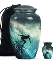 Surfer-Ocean Themed Cremation Urn - Urns For Ashes Large