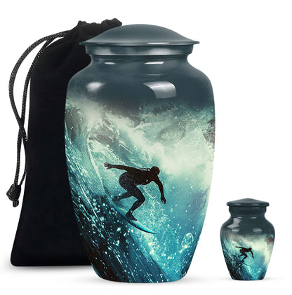 Personalized Ocean Cremation Urn for Human Ashes - 10-inch, 200 cu in - Yatskia