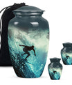 Surfer-Ocean Themed Cremation Urn - Urns For Ashes Large