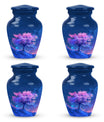 Blue Floral Tree Cremation Urn - Large Urns For Human Ashes