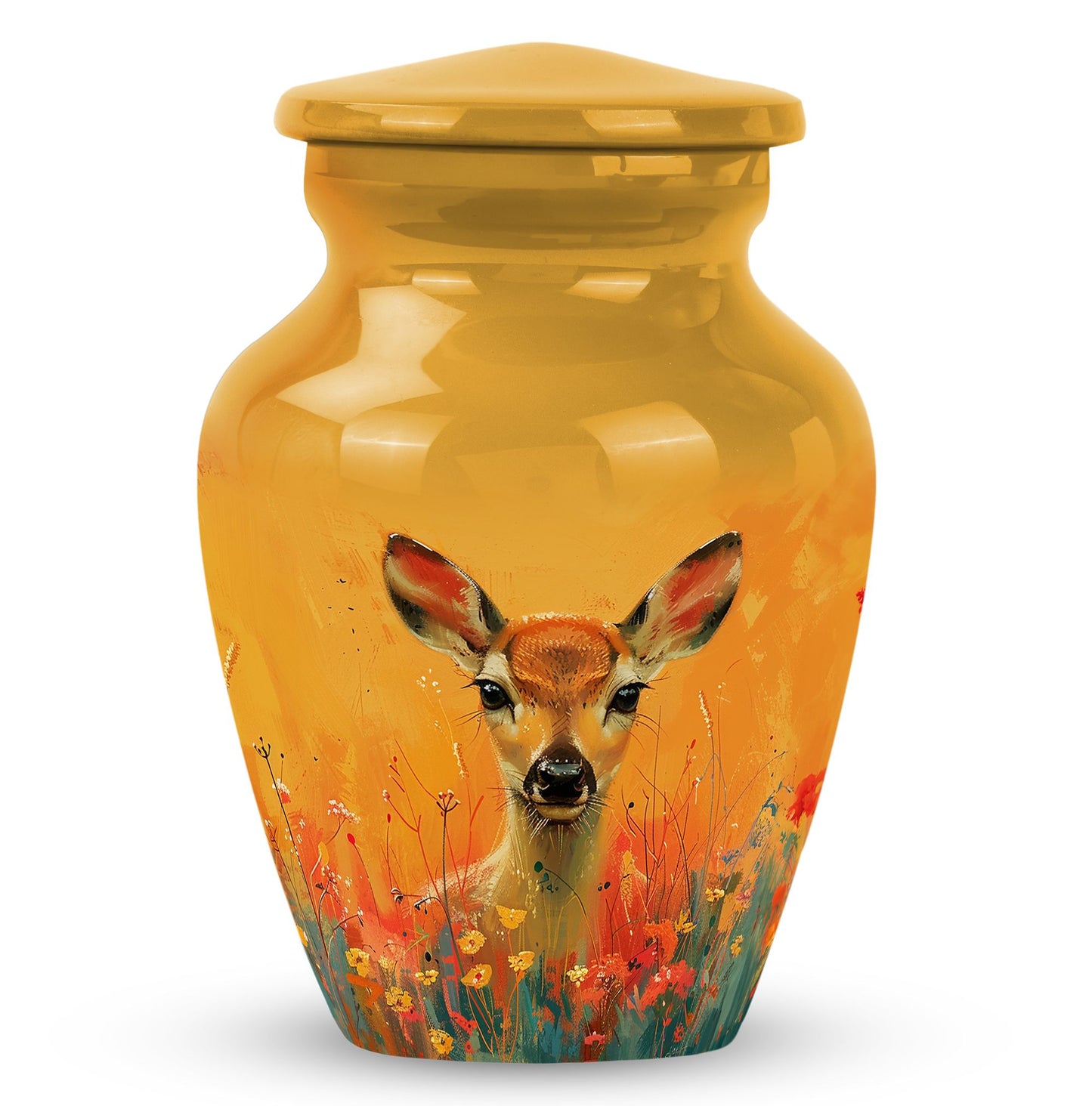 Personalized Deer Cremation Urn for Mom - 10-inch, 200 cu in - Yatskia