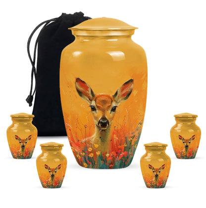 Personalized Deer Cremation Urn for Mom - 10-inch, 200 cu in - Yatskia