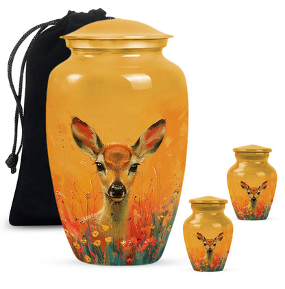 Personalized Deer Cremation Urn for Mom - 10-inch, 200 cu in - Yatskia