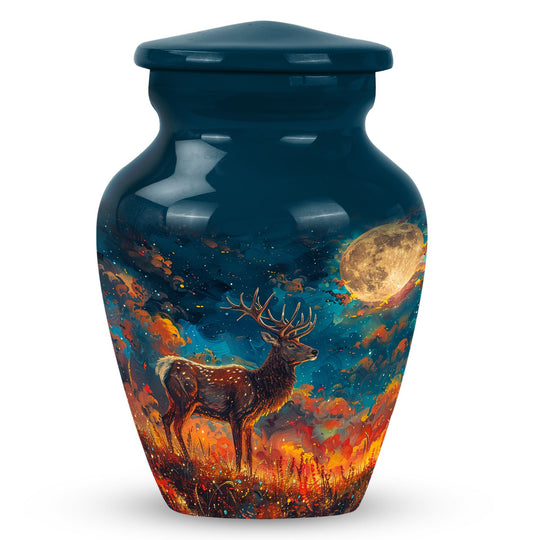 Personalized Deer Cremation Urn for Adults - 10-inch, 200 cu in - Yatskia