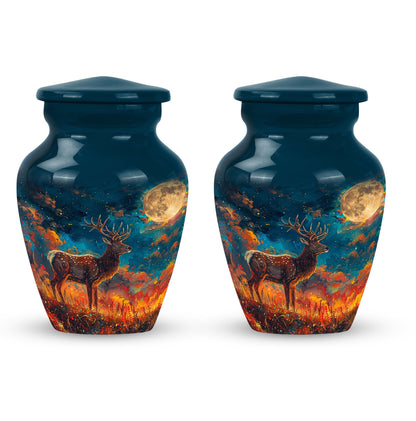 Personalized Deer Cremation Urn for Adults - 10-inch, 200 cu in - Yatskia