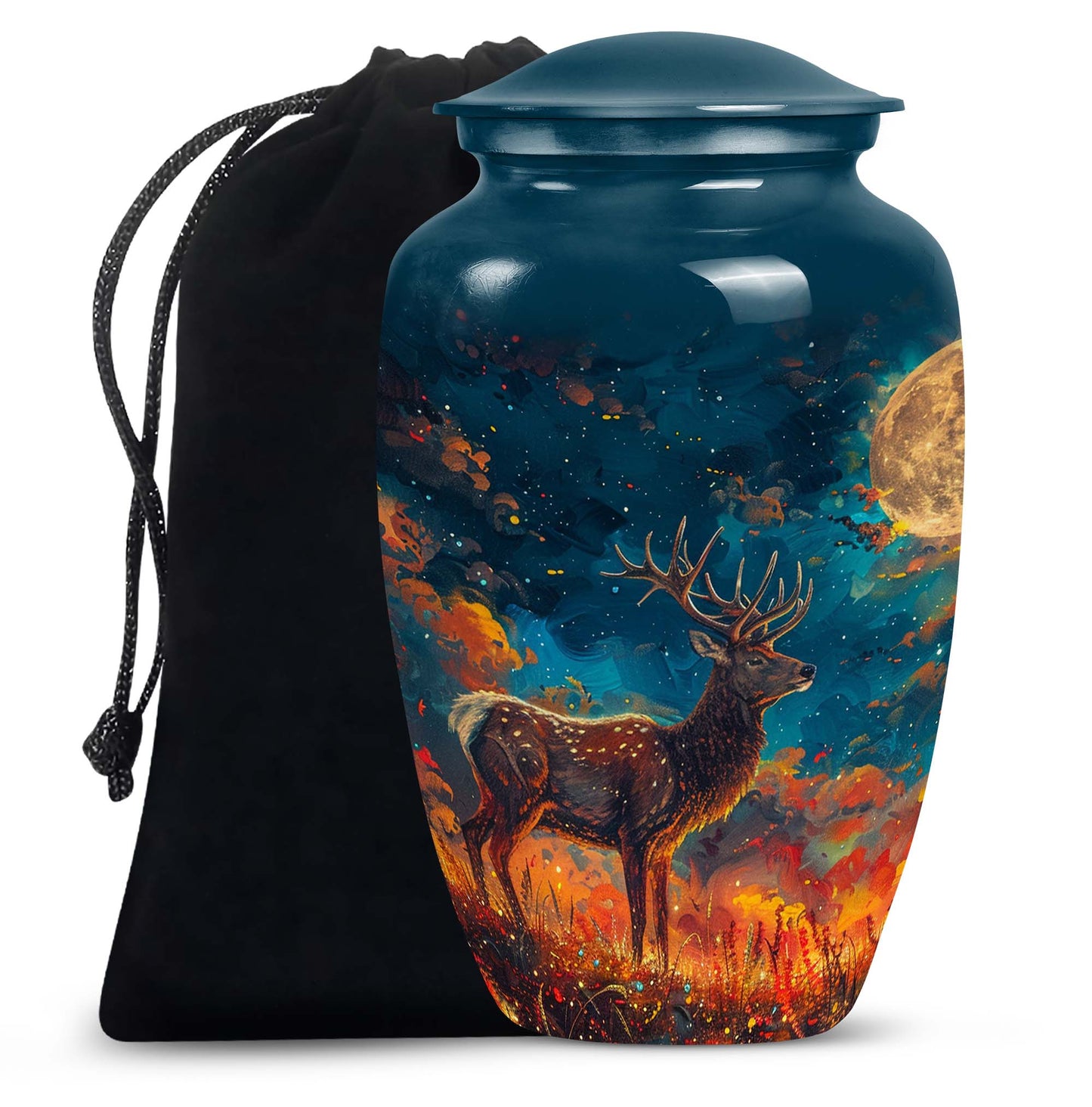 Personalized Deer Cremation Urn for Adults - 10-inch, 200 cu in - Yatskia
