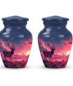 Deer Burial Urn with Beautiful Scenic Design – Unique Urn for Women