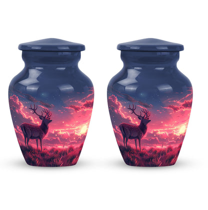 Personalized Deer Cremation Urn for Women - 10-inch, 200 cu in - Yatskia